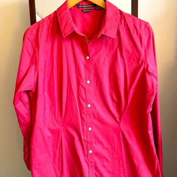 Eddie Bauer terra cotta button down shirt. - Picture 1 of 4